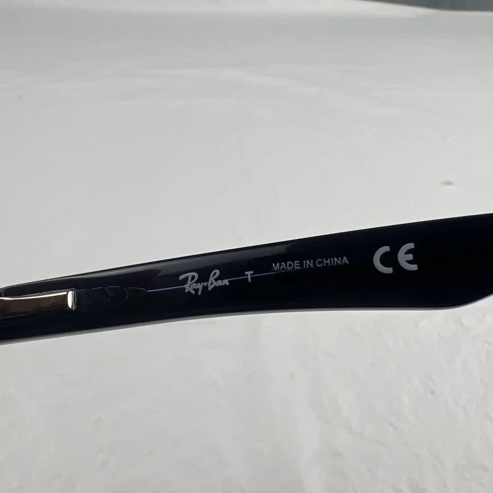 Ray Ban RB1531 3748 Black & Blue Youth Eyeglasses FRAMES ONLY 48-16-130 EUC